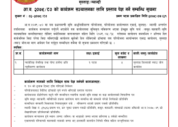 प्रधानमन्त्री कृषि आधुनिकीकरण परियोजना, मुस्ताङ्ग/म्याग्दीमा प्रस्ताव पेश गर्ने सूचना ३